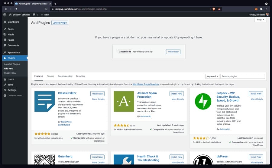 Shopify WordPress Integration: Benefits, Steps & FAQs 8 Shop WP Screenshot