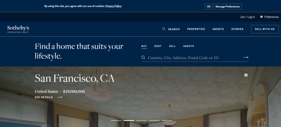 Discover The 30 Best Real Estate Agent Websites In 2025 27 Sotheby’s International Realty website screenshot