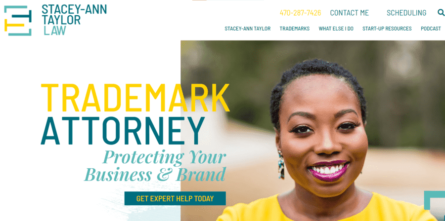 20 Best Law Firm Branding Ideas 8 Stacey-Ann Taylor Law website screenshot