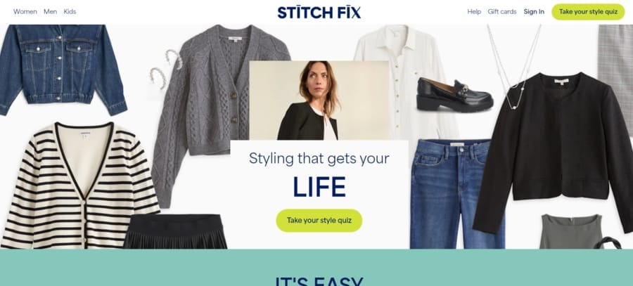 30 Best Shopify Store Examples For Inspiration 8 Stitch Fix website screenshot