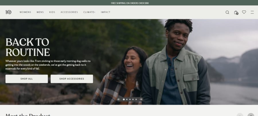30 Best Shopify Store Examples For Inspiration 10 Tentree website screenshot