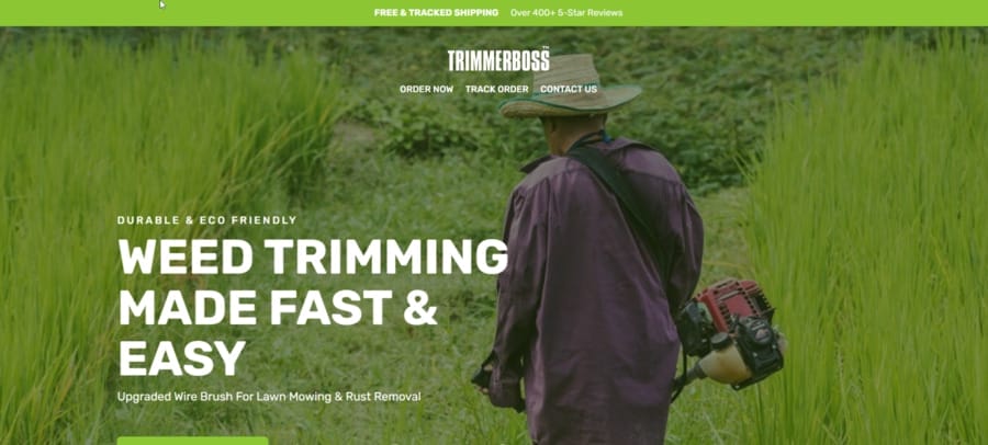 30 Best Shopify Store Examples For Inspiration 20 Trimmer Boss website screenshot