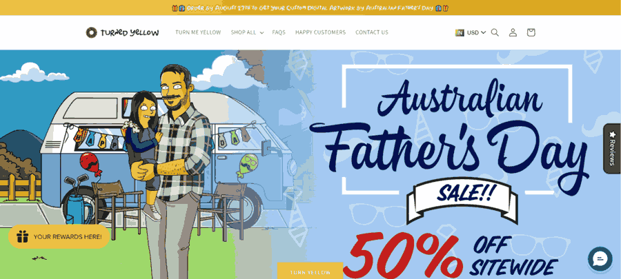 30 Best Shopify Store Examples For Inspiration 17 Turned Yellow website screenshot
