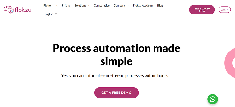 Artificial Intelligence In Business: Benefits, Impact & 6 Industry Examples 4 Flokzu website homepage screenshot