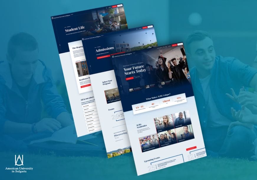 AUBG page examples created by Digital Silk