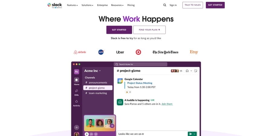 10 Steps To Building A Winning B2B Branding Strategy 1 Slack website screenshot