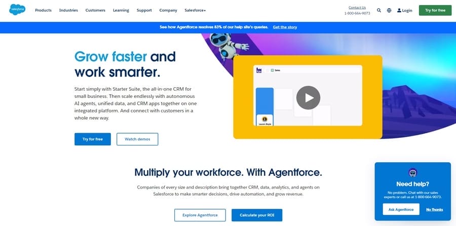 How To Create An Effective B2B Website Strategy In 2025 3 Salesforce website screenshot
