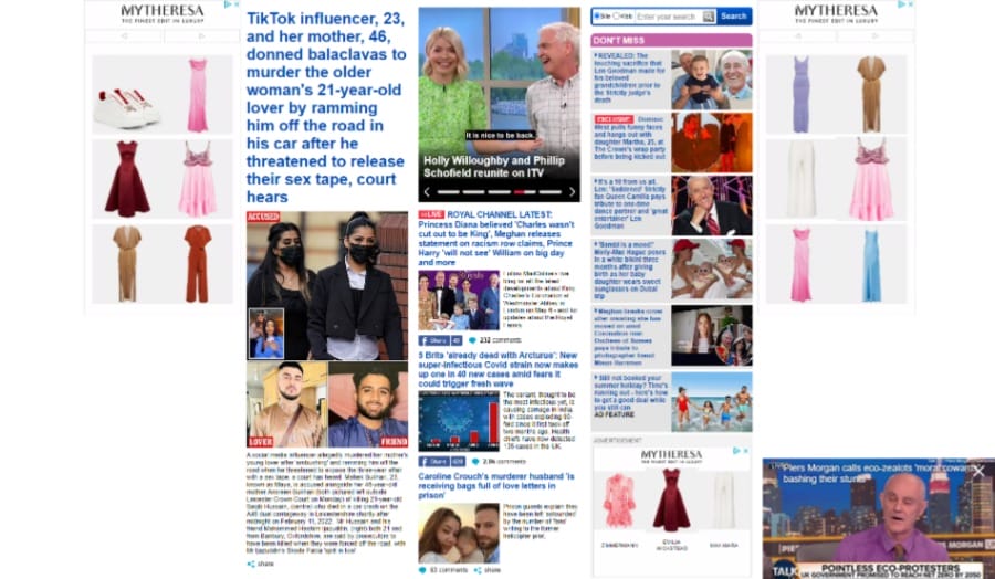 10 Surprising Examples Of Bad Website Design In 2026 3 an example of cluttered, poorly designed website by DailyMail.co.uk
