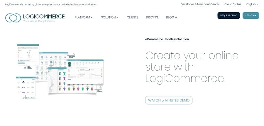 15 Best B2B eCommerce Platforms 2 LogiCommerce website screenshot
