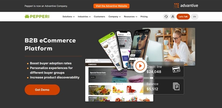 15 Best B2B eCommerce Platforms 10 Pepperi website screenshot