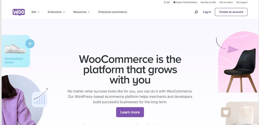 15 Best B2B eCommerce Platforms 7 WooCommerce website screenshot