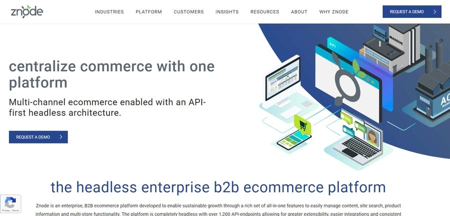15 Best B2B eCommerce Platforms 1 Znode website screenshot