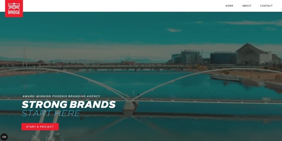 25 Best Branding Agencies In The USA In 2026 25 Bridge PHX website screenshot