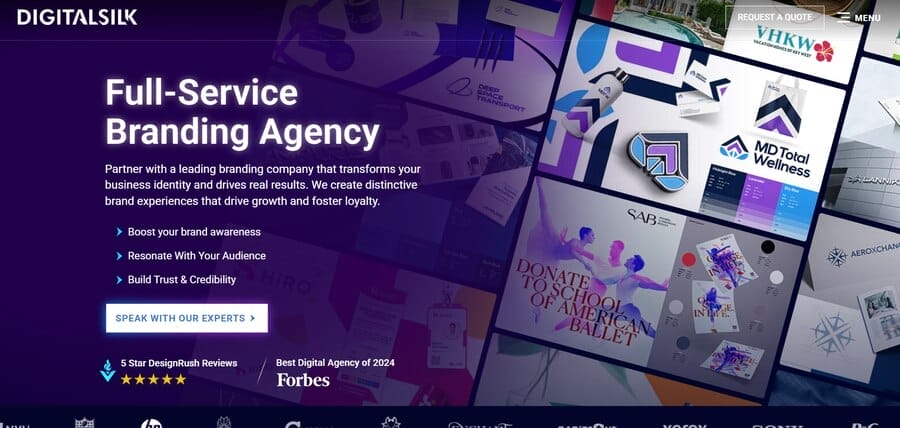 25 Best Branding Agencies In The USA In 2026 1 Digital Silk website screenshot