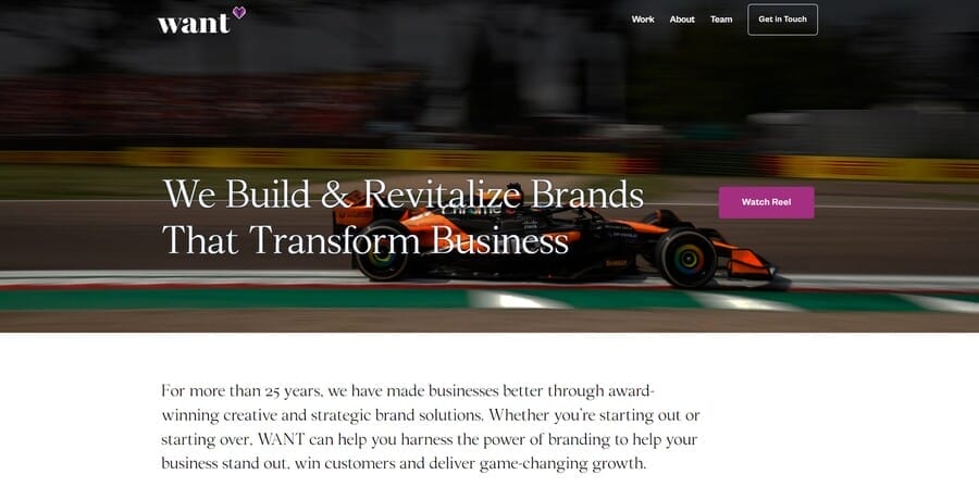25 Best Branding Agencies In The USA In 2026 20 Want Branding website screenshot