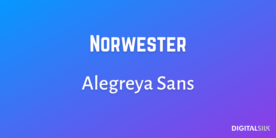 20 Best Font Pairs For Impressive Branding (With Examples) 4 Norwester and Alegreya Sans fonts