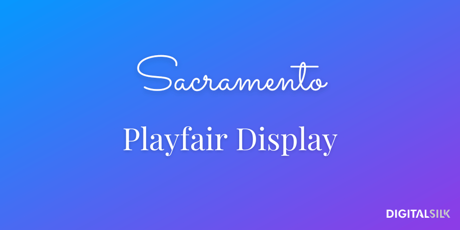 20 Best Font Pairs For Impressive Branding (With Examples) 10 Sacramento and Playfair Display fonts