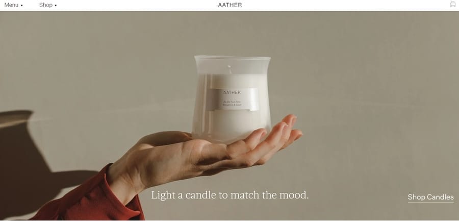 25 Best Homepage Designs For Inspiration In 2025 15 Aather website screenshot