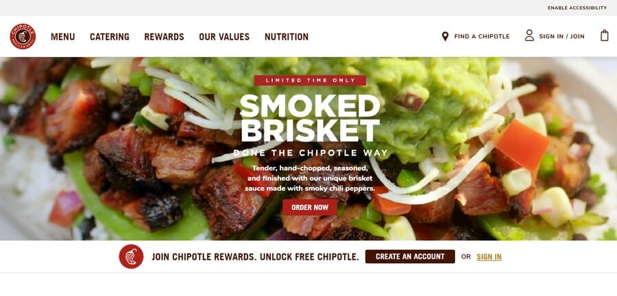 25 Best Homepage Designs For Inspiration In 2025 2 Chipotle website screenshot
