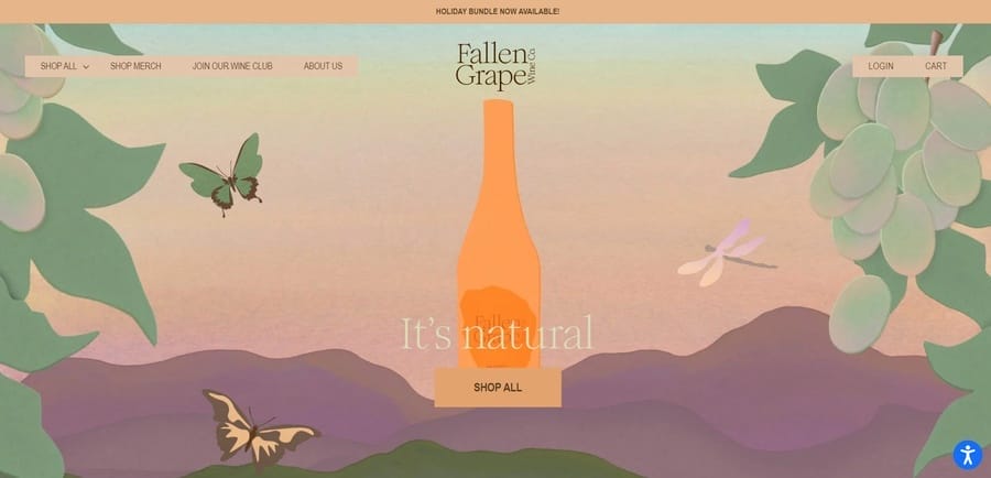 25 Best Homepage Designs For Inspiration In 2025 13 Fallen Grape website screenshot