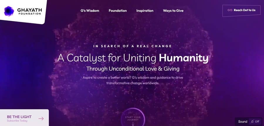 25 Best Homepage Designs For Inspiration In 2025 26 Ghayath Foundation website screenshot