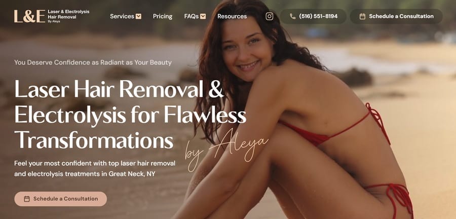 25 Best Homepage Designs For Inspiration In 2025 27 Laser by Aleya website screenshot