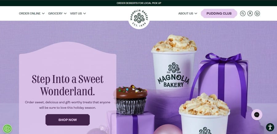 25 Best Homepage Designs For Inspiration In 2025 4 Magnolia Bakery website screenshot