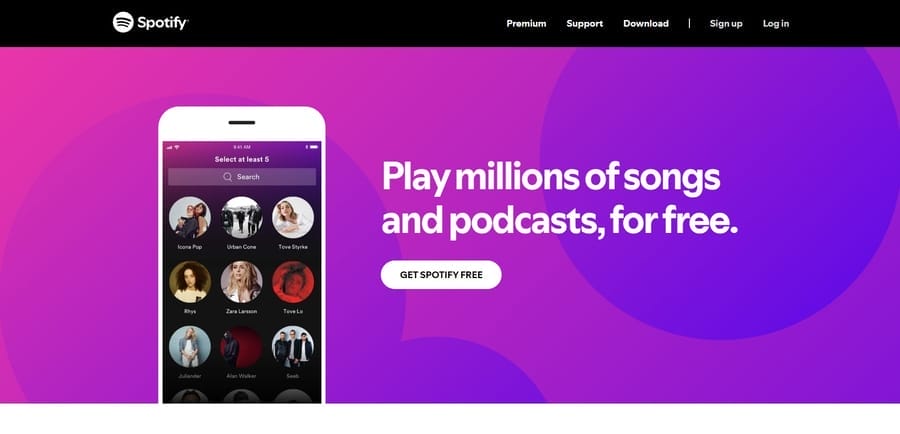 25 Best Homepage Designs For Inspiration In 2025 23 Spotify website screenshot