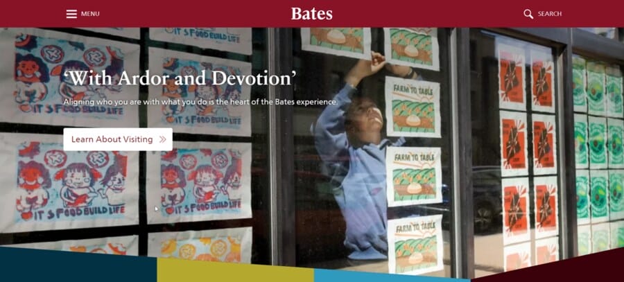 30 Best University Websites With Impressive Designs 2 Bates College website screenshot