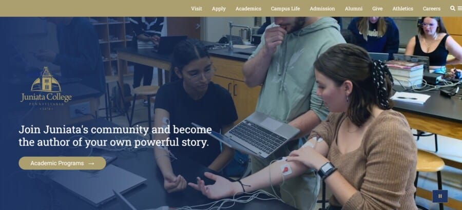 30 Best University Websites With Impressive Designs 24 Juniata College website screenshot