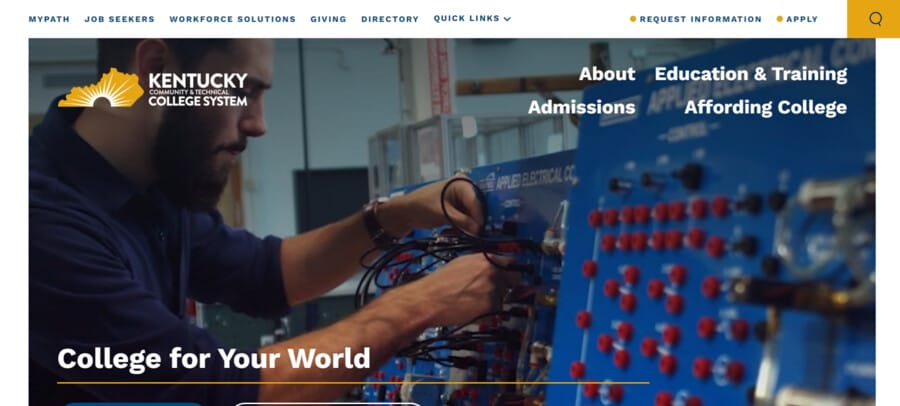 30 Best University Websites With Impressive Designs 7 KCTCS website screenshot