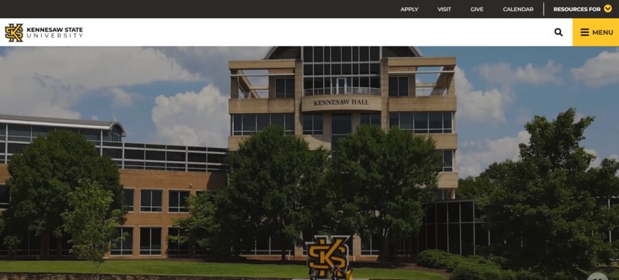 30 Best University Websites With Impressive Designs 23 Kennesaw State University website screenshot