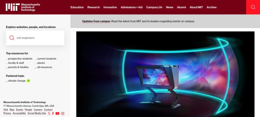 30 Best University Websites With Impressive Designs 22 MIT website screenshot