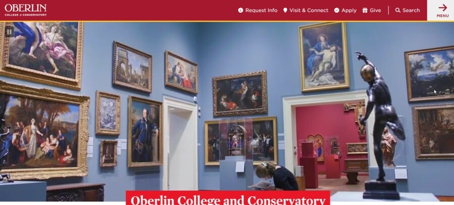 30 Best University Websites With Impressive Designs 12 Oberlin College and Conservatory website screenshot