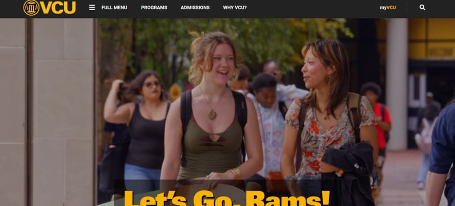 30 Best University Websites With Impressive Designs 9 Virginia Commonwealth University website screenshot