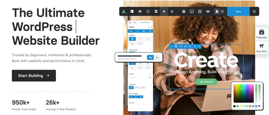 35 Best WordPress Themes In 2026 (Free & Paid) 14 Avada WordPress theme in action