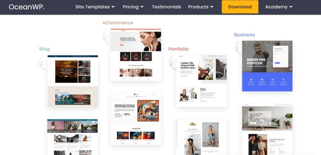 35 Best WordPress Themes In 2026 (Free & Paid) 9 OceanWP website homepage