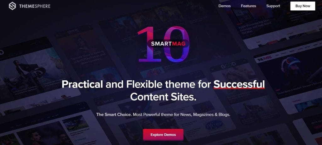 35 Best WordPress Themes In 2026 (Free & Paid) 32 SmartMag website homepage