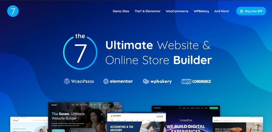 35 Best WordPress Themes In 2026 (Free & Paid) 15 The7 WordPress theme in action