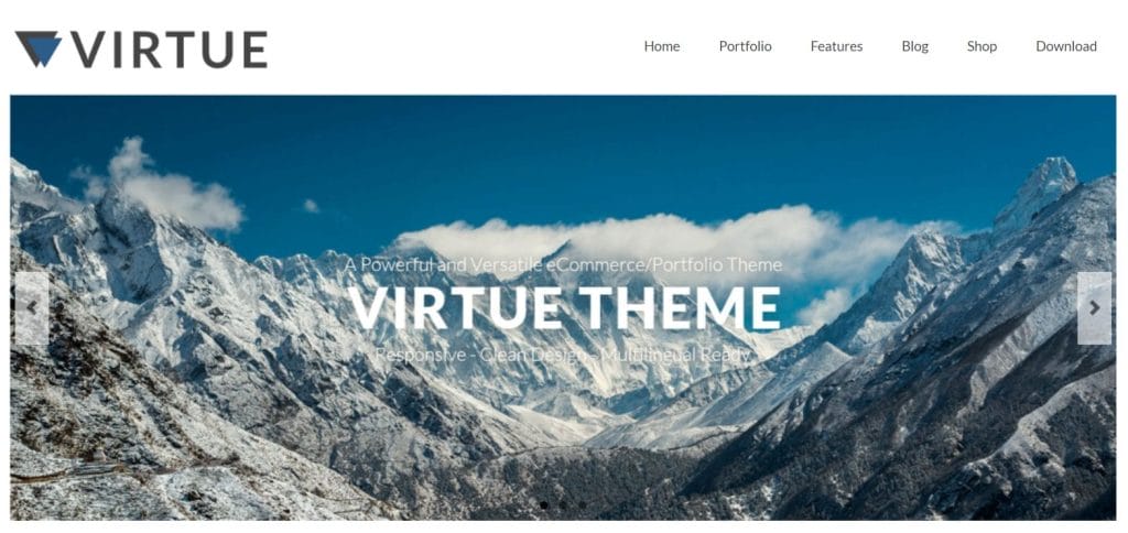 35 Best WordPress Themes In 2026 (Free & Paid) 18 Virtue website homepage
