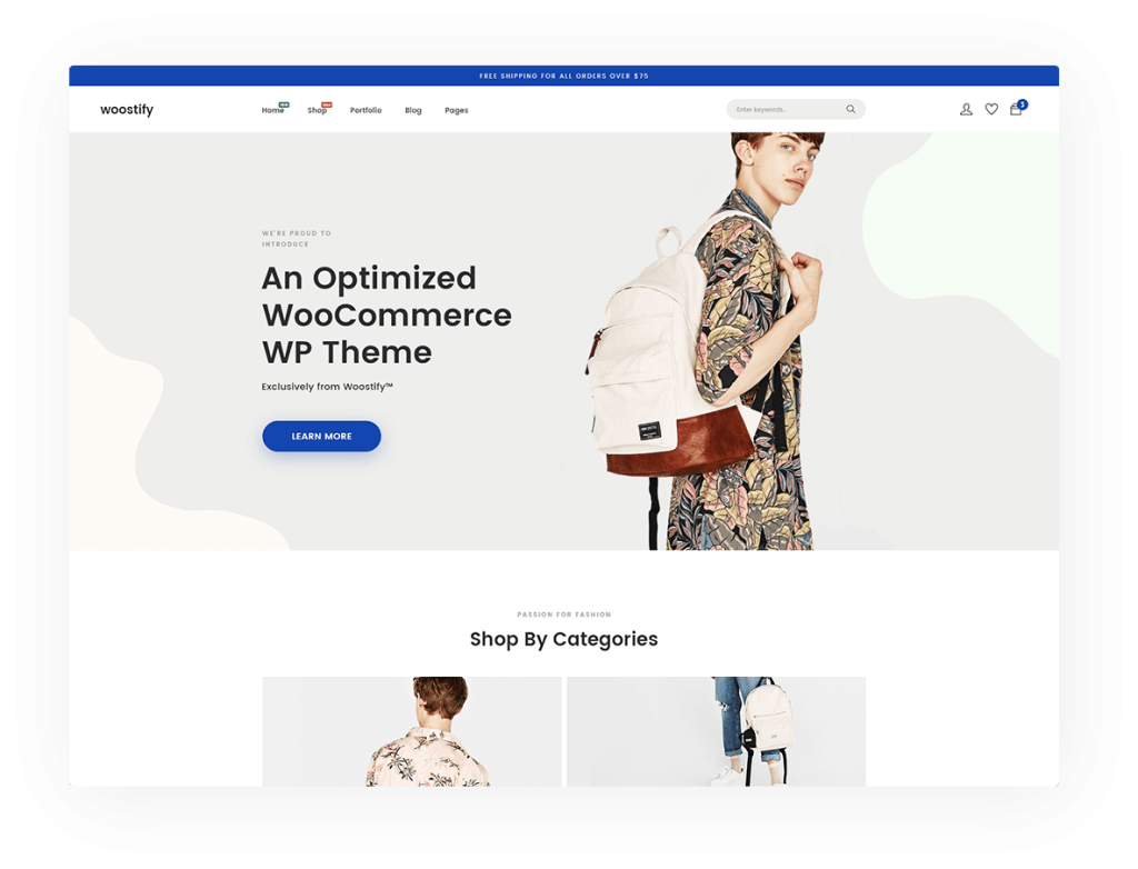 35 Best WordPress Themes In 2026 (Free & Paid) 23 Woostify website homepage