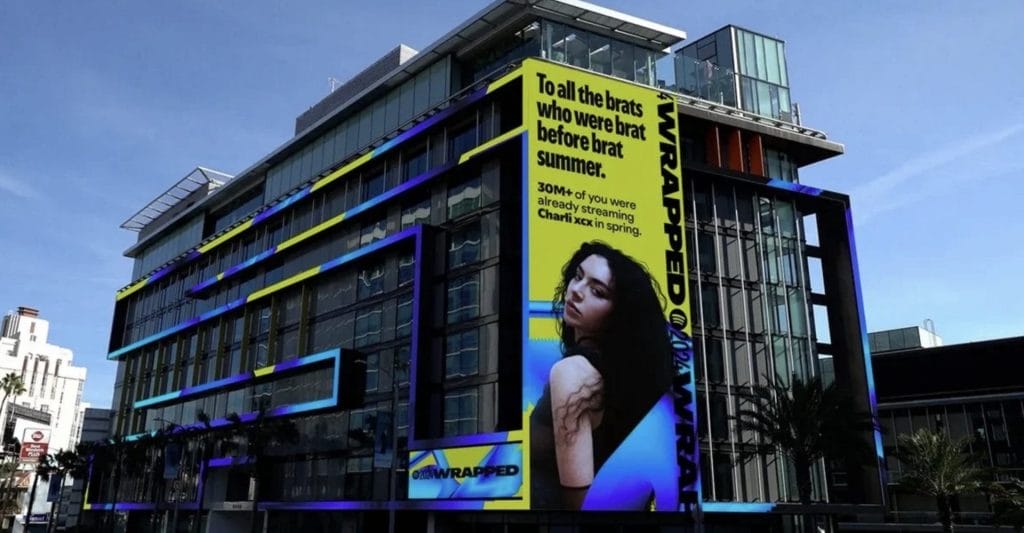 17 Best Brand Activation Ideas Used By Big Brands 2 Charlie XCX on Spotify's billboard