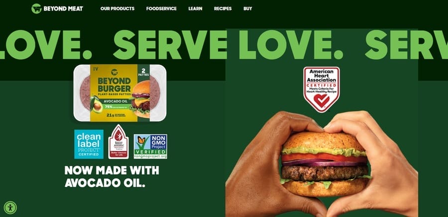 15 Excellent Brand Awareness Examples & Campaigns 8 Beyond Meat website screenshot