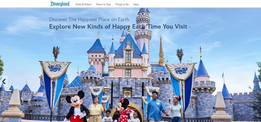 15 Excellent Brand Awareness Examples & Campaigns 13 Disneyland website screenshot
