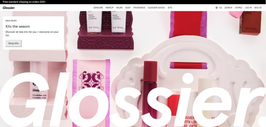 15 Excellent Brand Awareness Examples & Campaigns 10 Glossier website screenshot