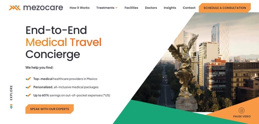 15 Excellent Brand Awareness Examples & Campaigns 16 Mezocare website screenshot