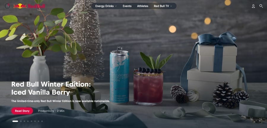 15 Excellent Brand Awareness Examples & Campaigns 3 Red Bull website screenshot