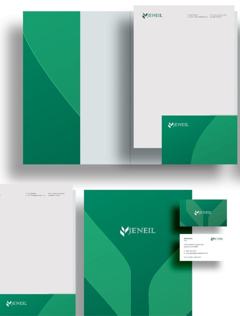 Inspiring Brand Guidelines Examples & How To Build Your Style Guide 7 Jeneil Biotech's mockup collateral
