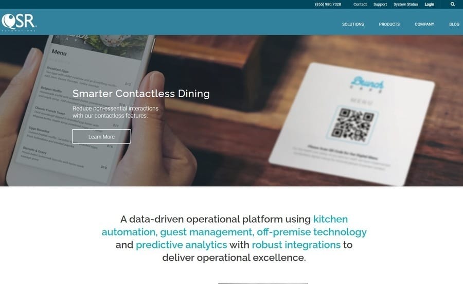 7 Business & Automation Tools To Know & Try, According To Digital Silk 4 The website homepage of business & automation tool QSR