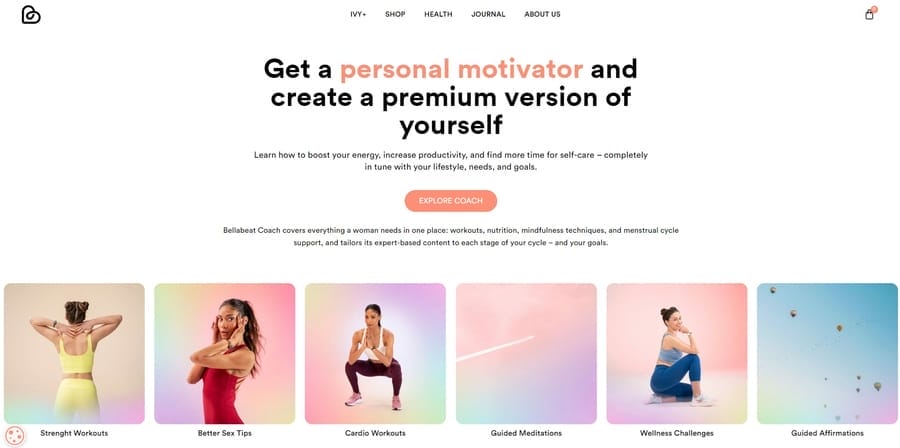 How California Wellness Brands Can Win Online Customers 2 Bellabeat website screenshot